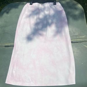 A new day size xs pink and white long skirt